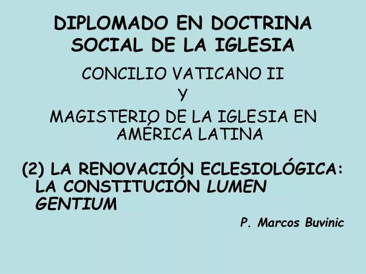 diplomado en doctrina social de la iglesia