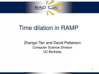 Time dilation in RAMP