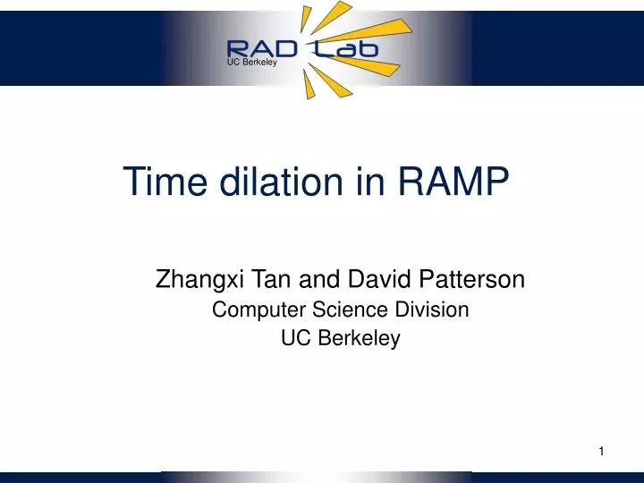 time dilation in ramp