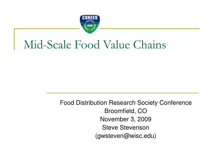 mid scale food value chains