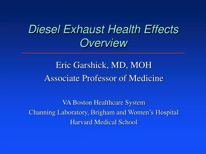 diesel exhaust health effects overview