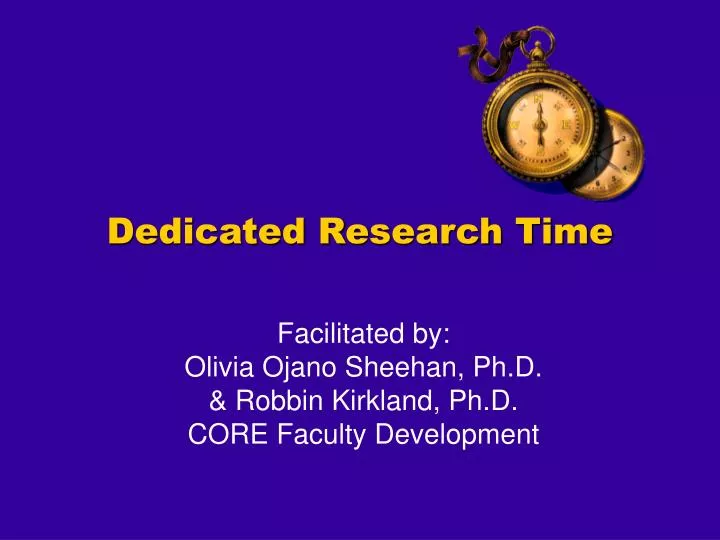 dedicated research time