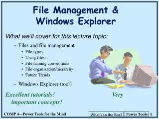 File Management &amp; Windows Explorer