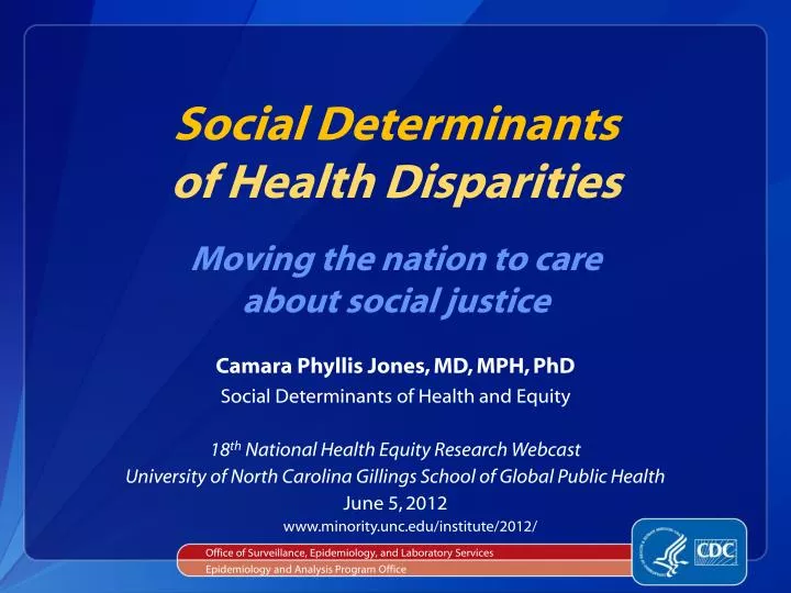 social determinants of health disparities moving the nation to care about social justice