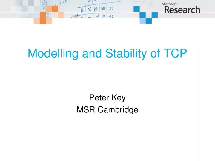 modelling and stability of tcp