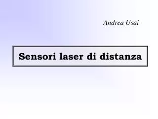 Sensori laser di distanza