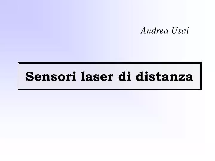 sensori laser di distanza