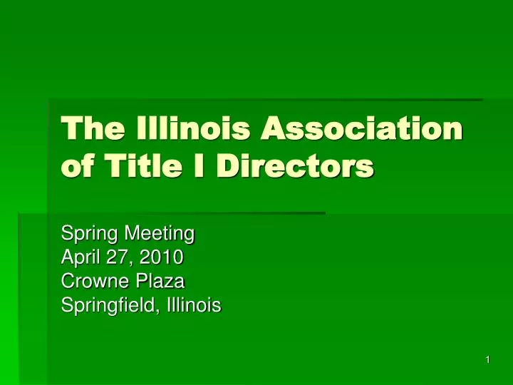 the illinois association of title i directors