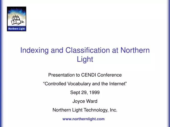 indexing and classification at northern light