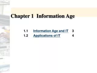 Chapter 1 Information Age