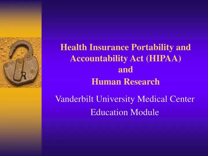 health insurance portability and accountability act hipaa and human research