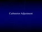 Carburetor Adjustment - slide 1