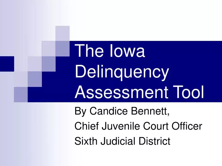 the iowa delinquency assessment tool