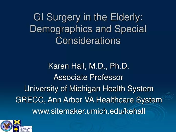 gi surgery in the elderly demographics and special considerations