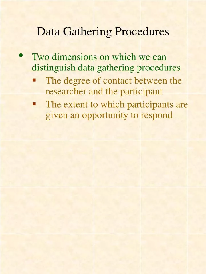 data gathering procedures