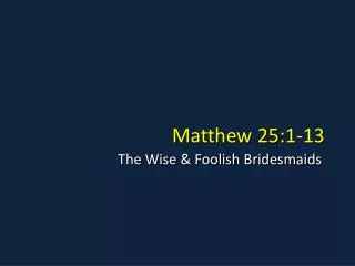 Matthew 25:1-13