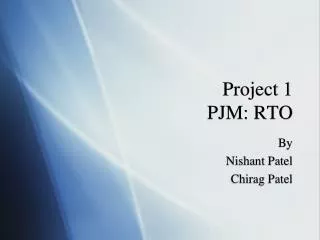 Project 1 PJM: RTO