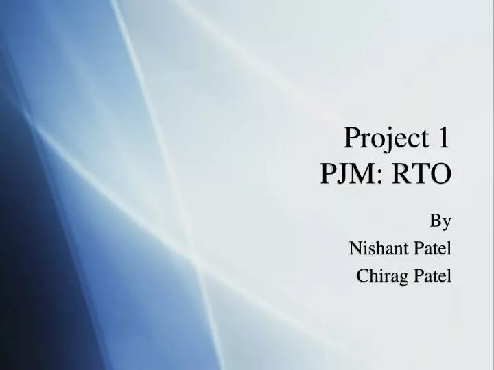 project 1 pjm rto