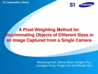 A Pixel-Weighting Method for Discriminating Objects of Different Sizes in an Image Captured from a Single Camera