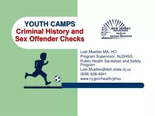 YOUTH CAMPS Criminal History and Sex Offender Checks