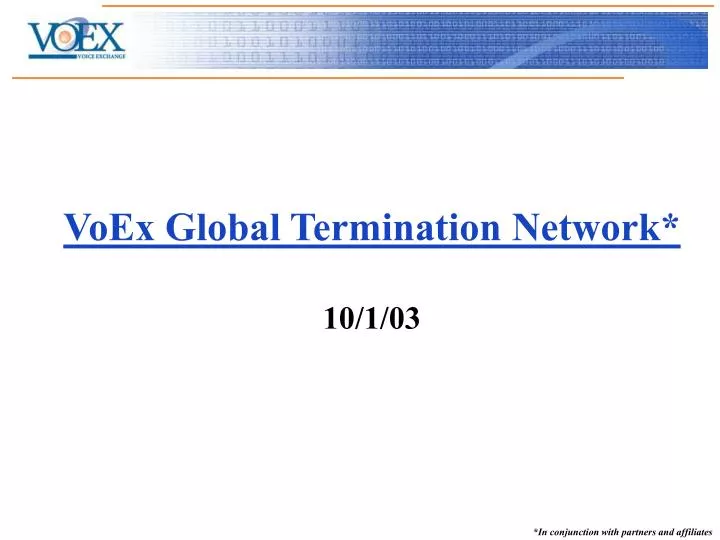 voex global termination network 10 1 03