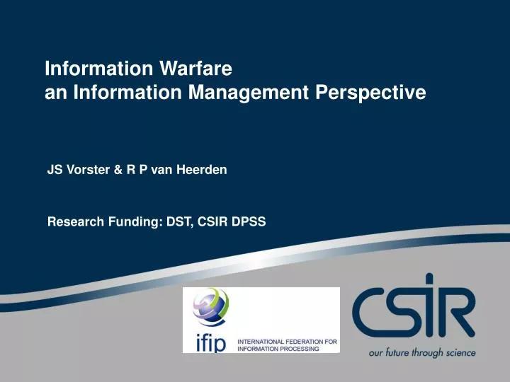 information warfare an information management perspective