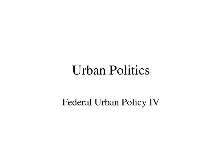 urban politics