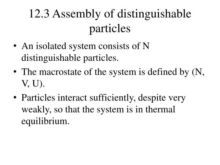 12 3 assembly of distinguishable particles