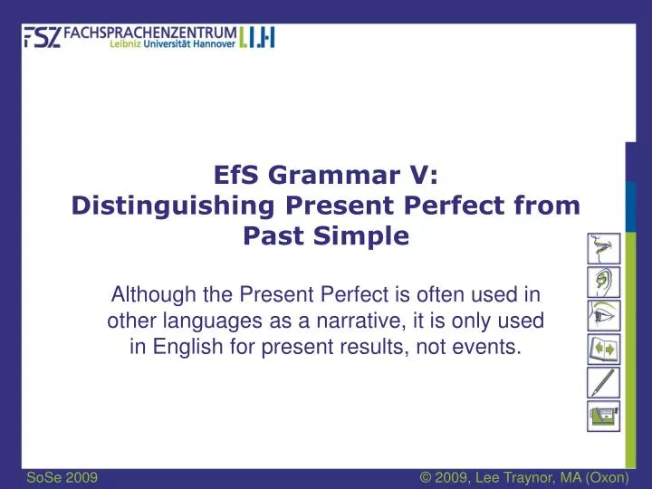 efs grammar v distinguishing present perfect from past simple