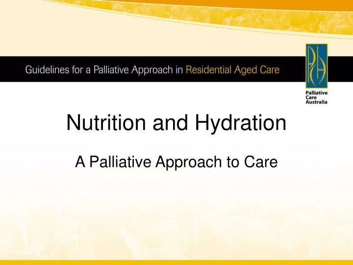 nutrition and hydration