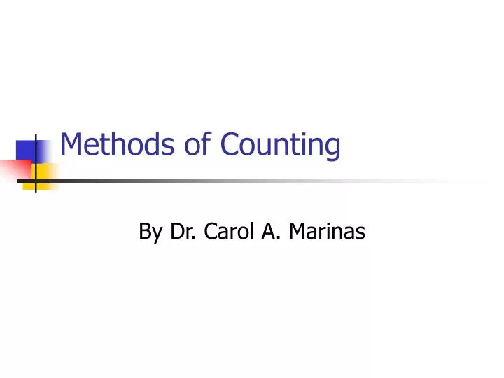 methods of counting