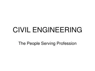 CIVIL ENGINEERING