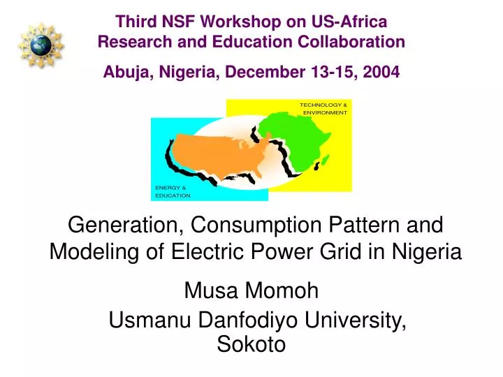 generation consumption pattern and modeling of electric power grid in nigeria