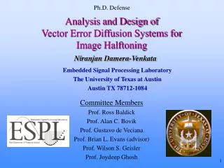 Analysis and Design of Vector Error Diffusion Systems for Image Halftoning