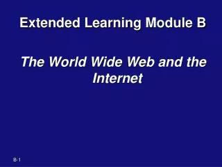 Extended Learning Module B The World Wide Web and the Internet