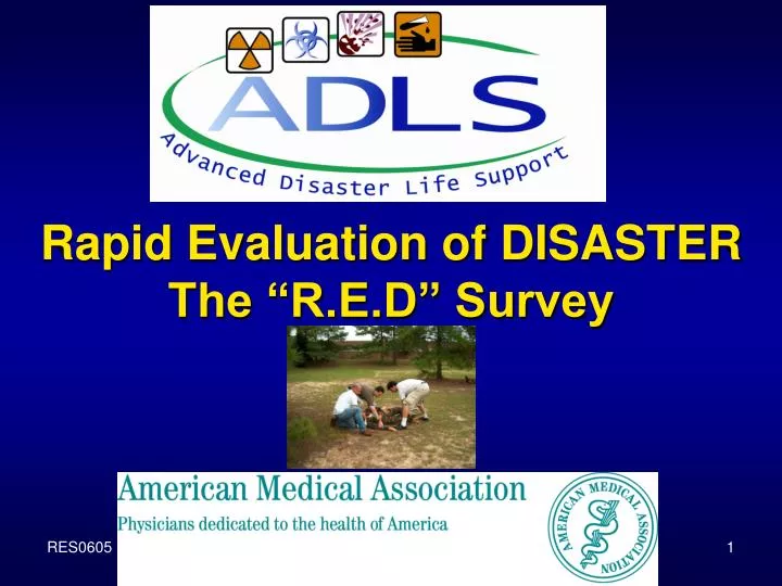 rapid evaluation of disaster the r e d survey
