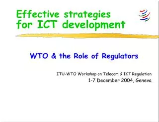 Effective strategies for ICT development