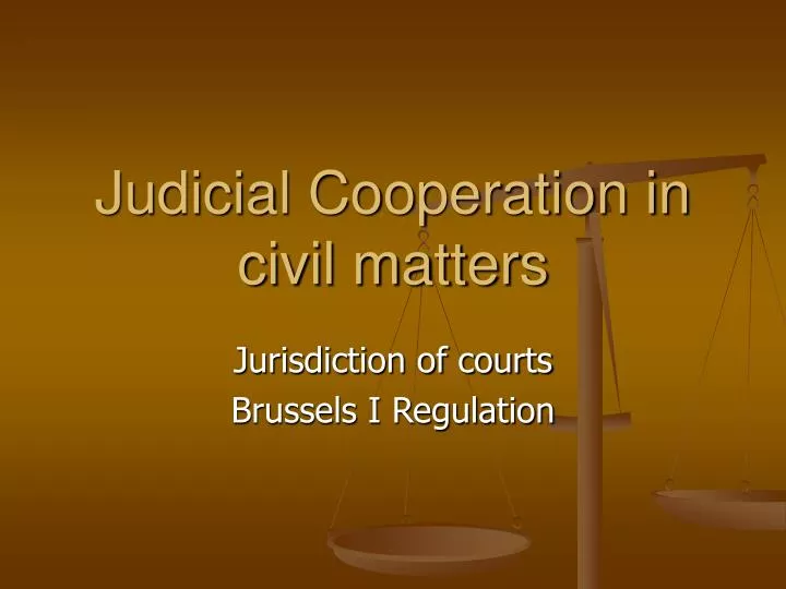 judicial cooperation in civil matters