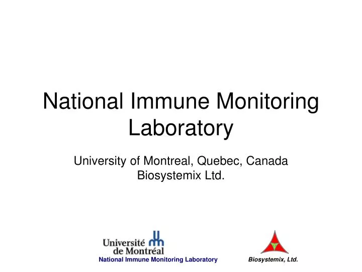 national immune monitoring laboratory