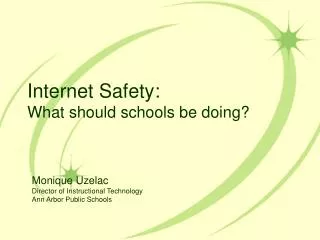 Internet Safety: What should schools be doing?