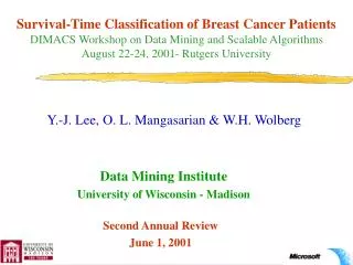 Y.-J. Lee, O. L. Mangasarian &amp; W.H. Wolberg