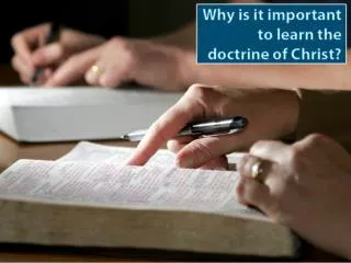 Doctrine: teaching, instructing