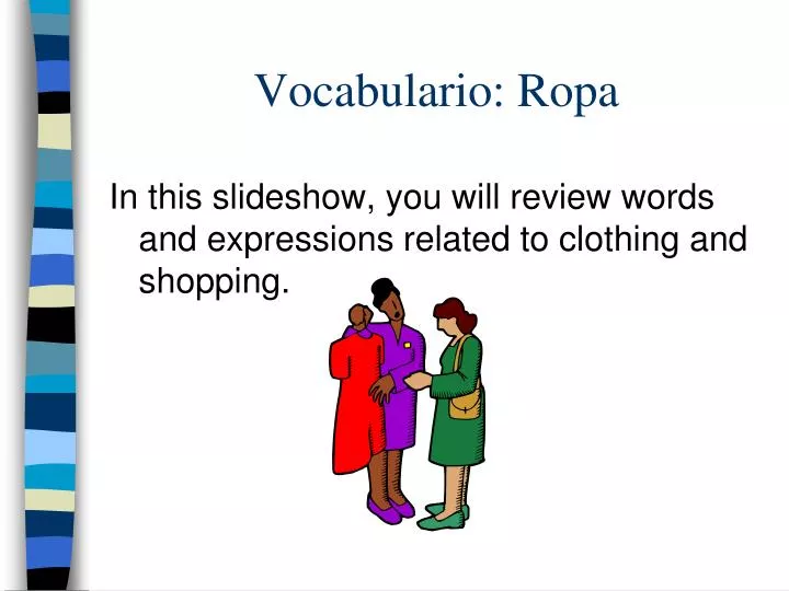 vocabulario ropa
