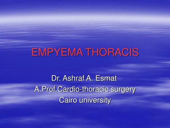 empyema thoracis