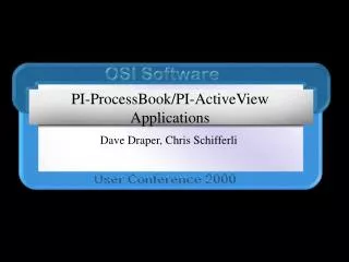 PI-ProcessBook/PI-ActiveView Applications