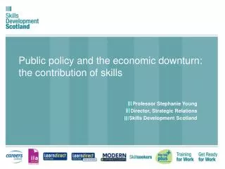 Public policy and the economic downturn: the contribution of skills