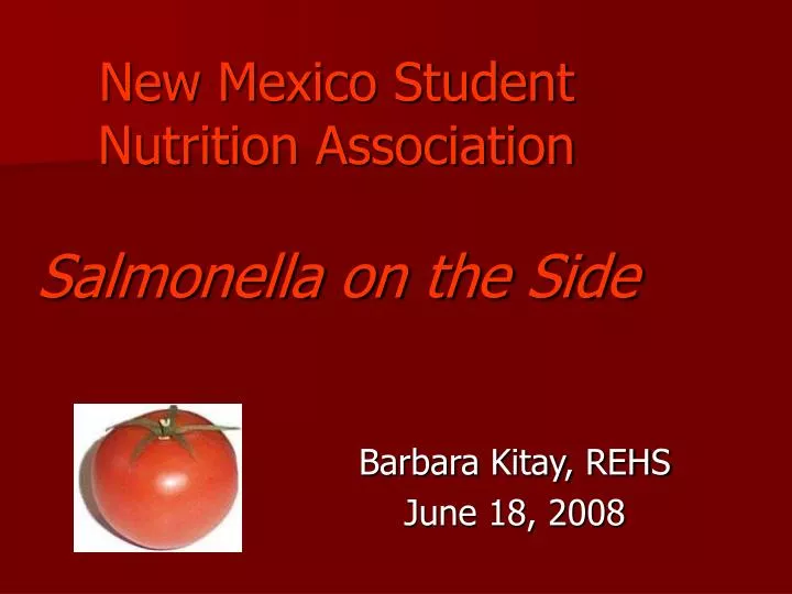 new mexico student nutrition association salmonella on the side