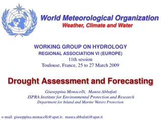 Drought Assessment and Forecasting