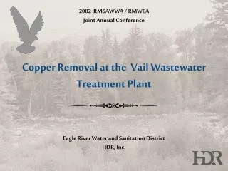 Copper Removal at the Vail Wastewater Treatment Plant