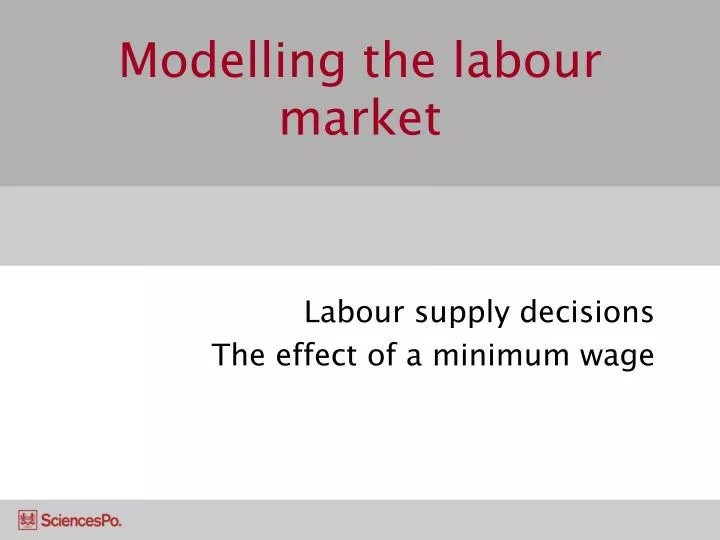 modelling the labour market